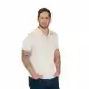 Camiseta Polo Slim Fit Beige Tejida