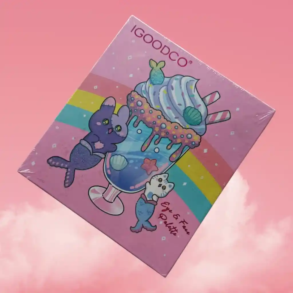 Igoodco Paleta Para Ojos Y Rostro - Helado Y Sirena