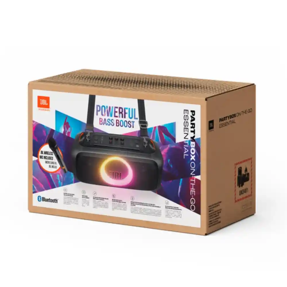 Jbl Partybox On-the-go Essential, Altavoz Portátil Luces Microfono