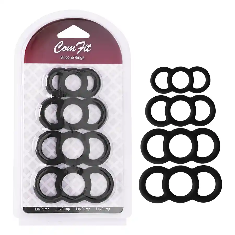 Anillos Para El Pene Silicone Ring Negras