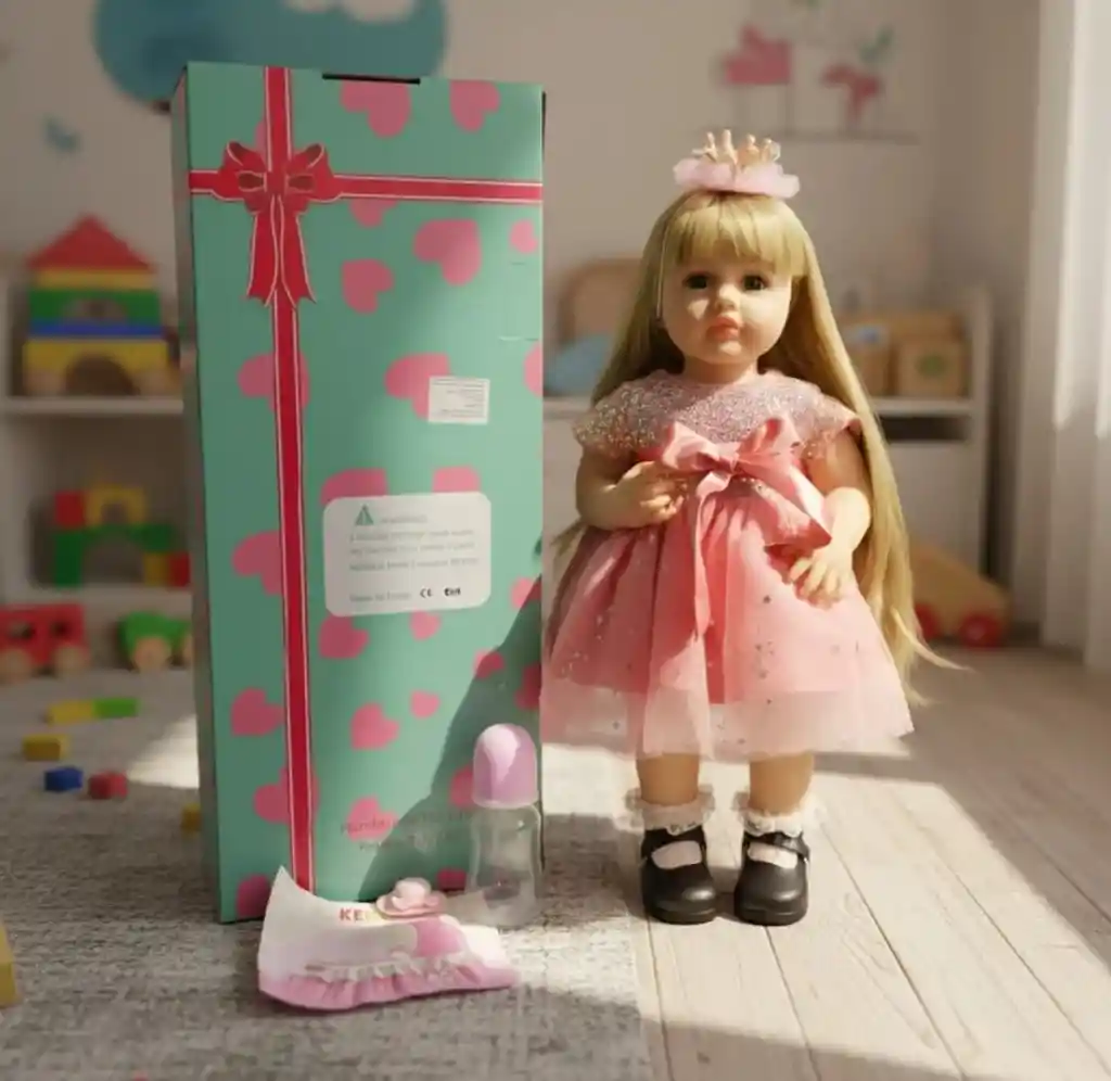 Muñeca Realista Con Sonido 55 Cm Interactua Juguete Niñas Niños Infantil