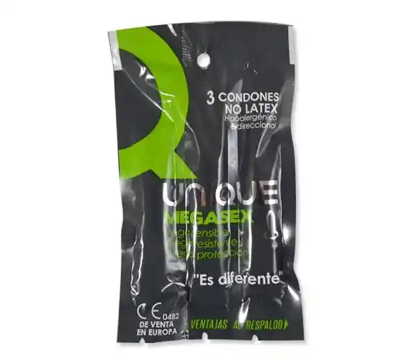 Condones Uniq Mega Sex X 3 Unidades
