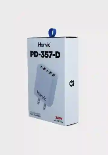 Cargador Rápido Harvic Pd-357-d 38w (3 Usb + 2 Pd)