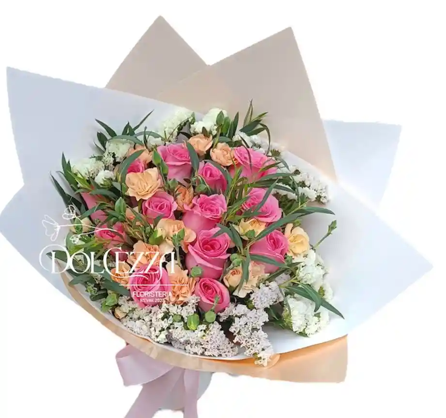 Flores Rosas En Tonos Pastel