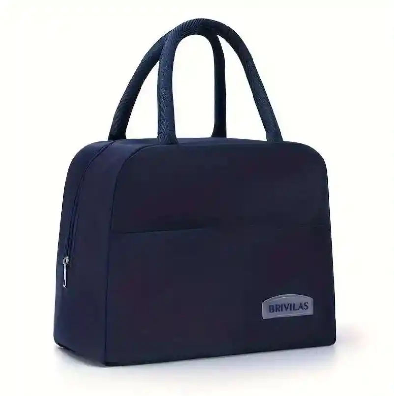 Lonchera Termica Unicolor Correas Brivilas	azul Oscuro