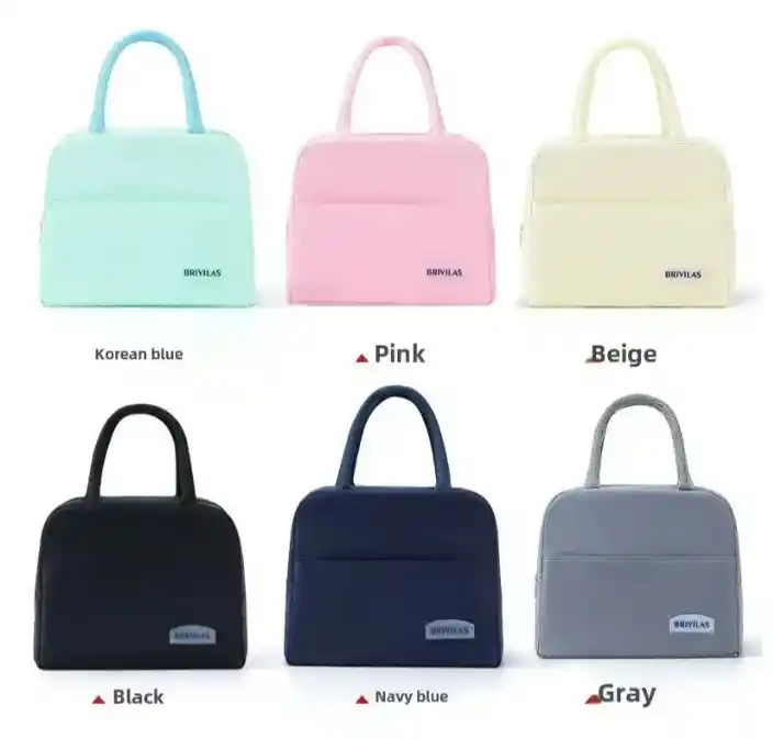 Lonchera Termica Unicolor Correas Brivilas	azul Oscuro