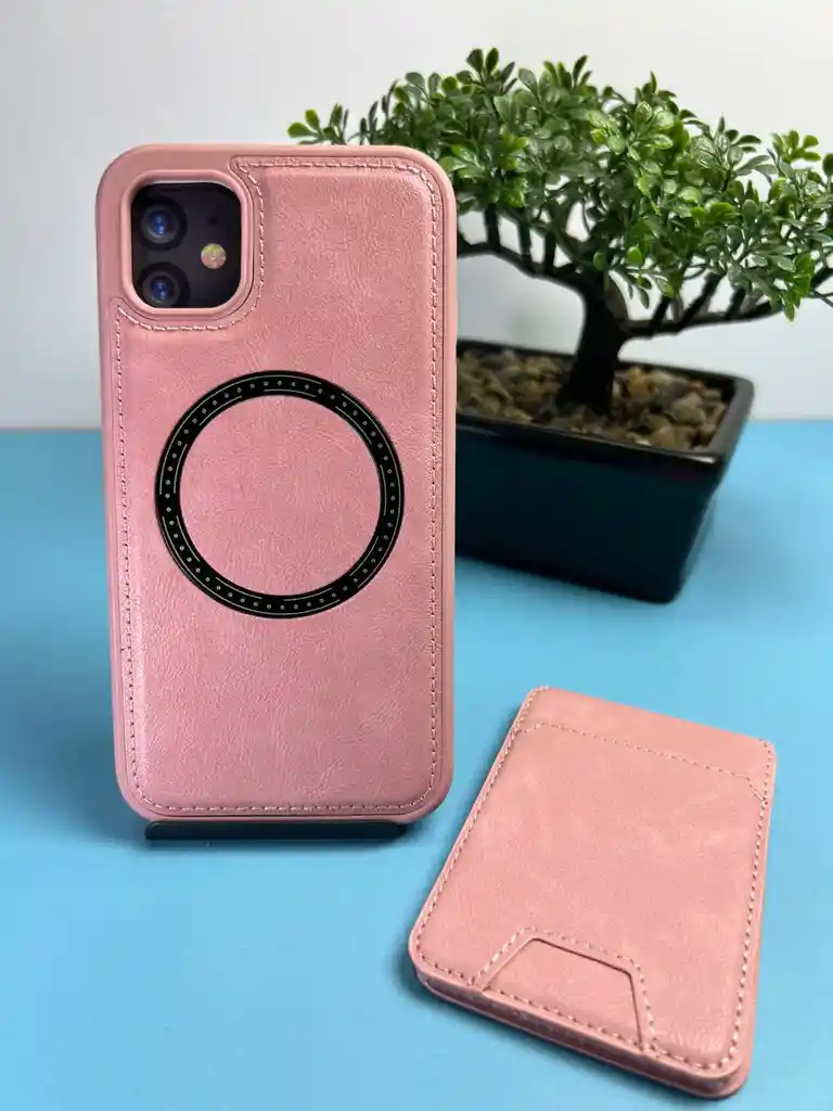 Forros Iphone 11 Cuero + Tarjetero