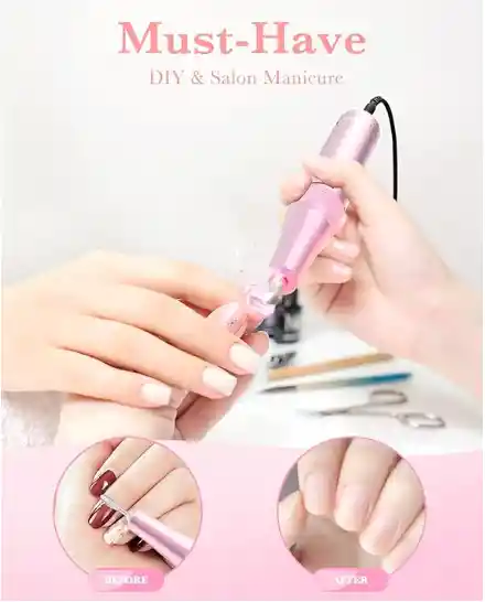 Pulidor Torno Profesional De Uñas Inalámbrico M50 35.000rpm