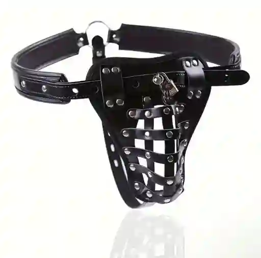 Jaula De Castidad Masculina Con Candado De Cuero Bondage Fetichista Gay Bdsm Juego De Rol Sex Shop Juguetes Para Adultos Sado Masoquismo Lenceria