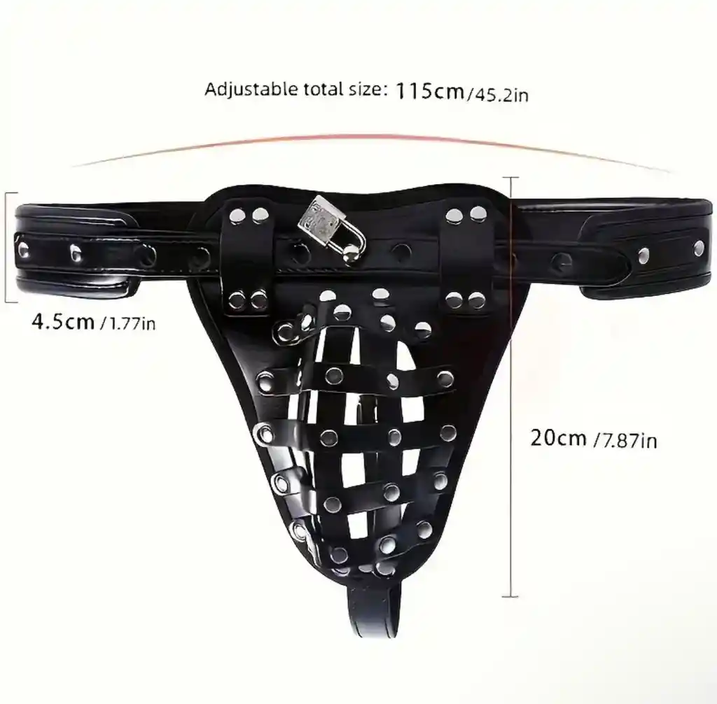 Jaula De Castidad Masculina Con Candado De Cuero Bondage Fetichista Gay Bdsm Juego De Rol Sex Shop Juguetes Para Adultos Sado Masoquismo Lenceria