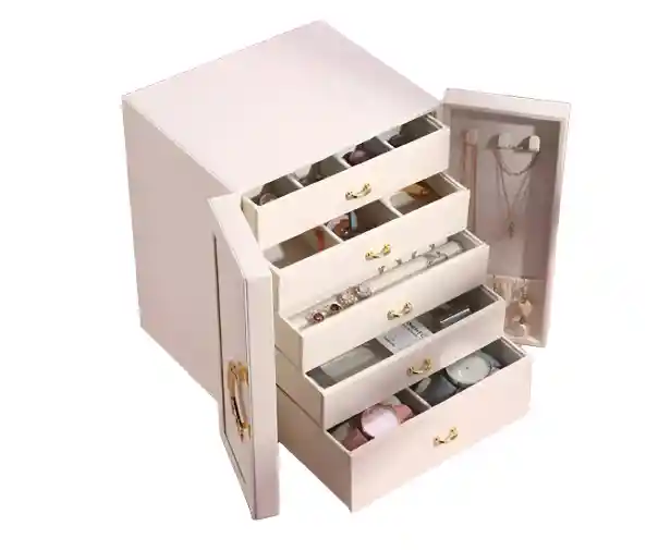 Joyero Cofre 5 Niveles Organizador De Mesa