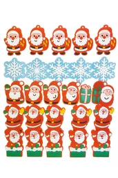 🎅 Pin Navideño En Goma Eva – Diseño Papá Noel / Copo De Nieve / Regalo X3unidades