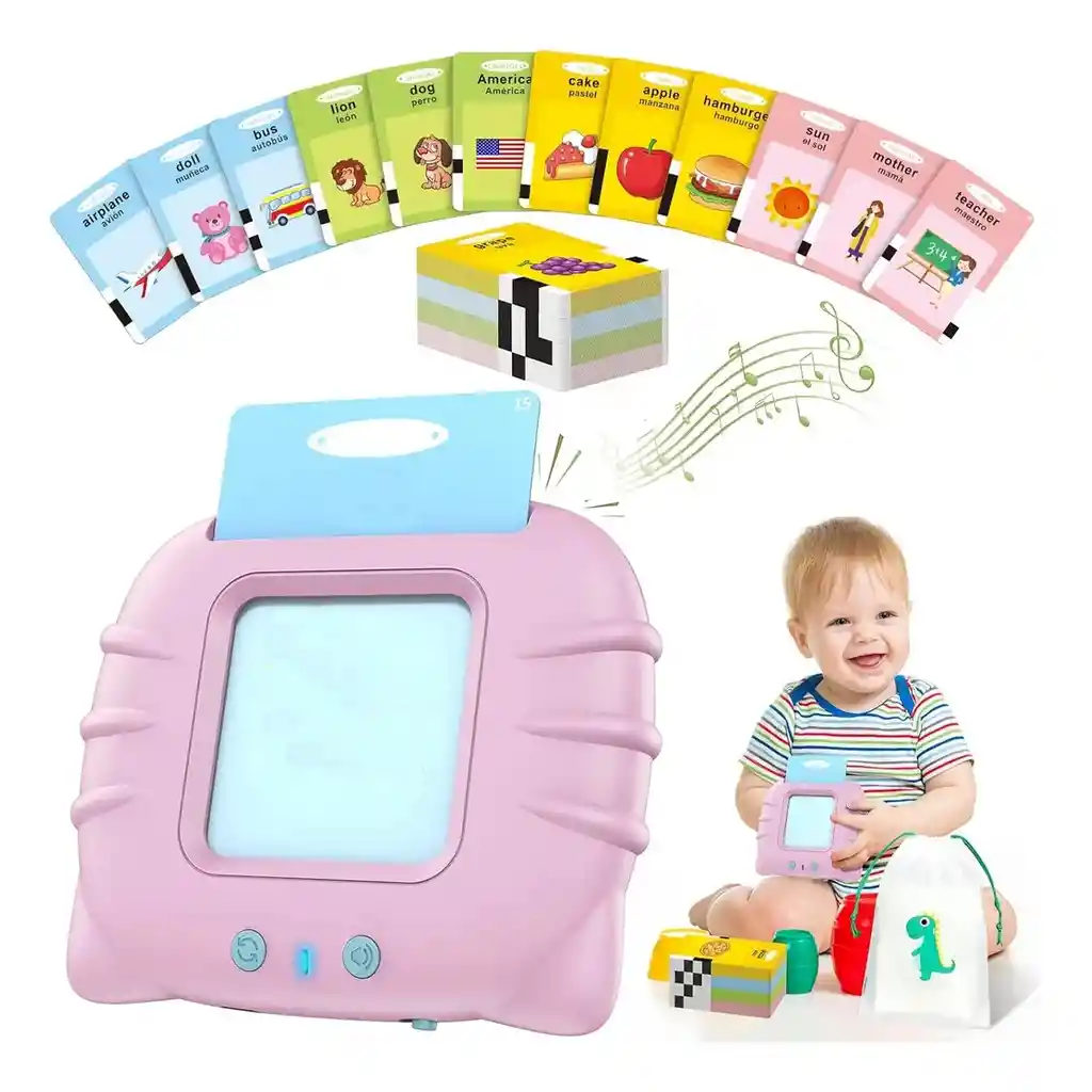 Lector Bilingüe Niños Fichas Aprendizaje Ingles Español 224 Palabras