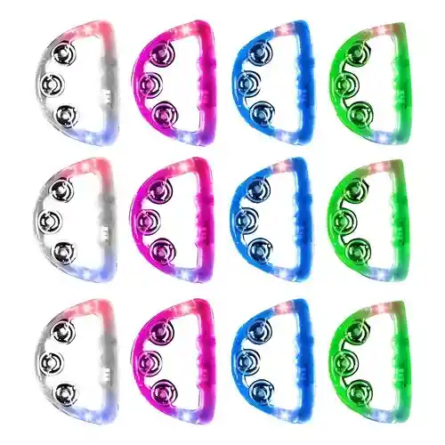 Pandereta Plástica Con Luces