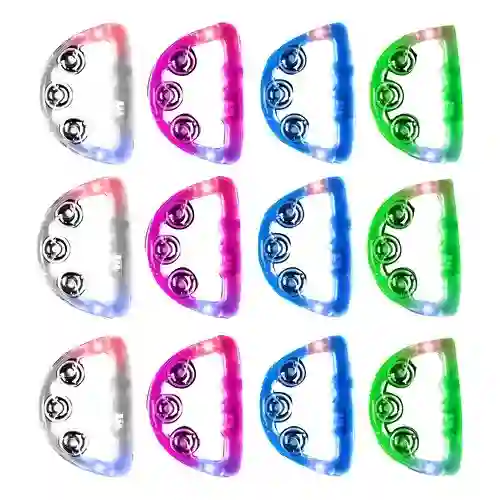 🥁 Pandereta Plástica Con Luces