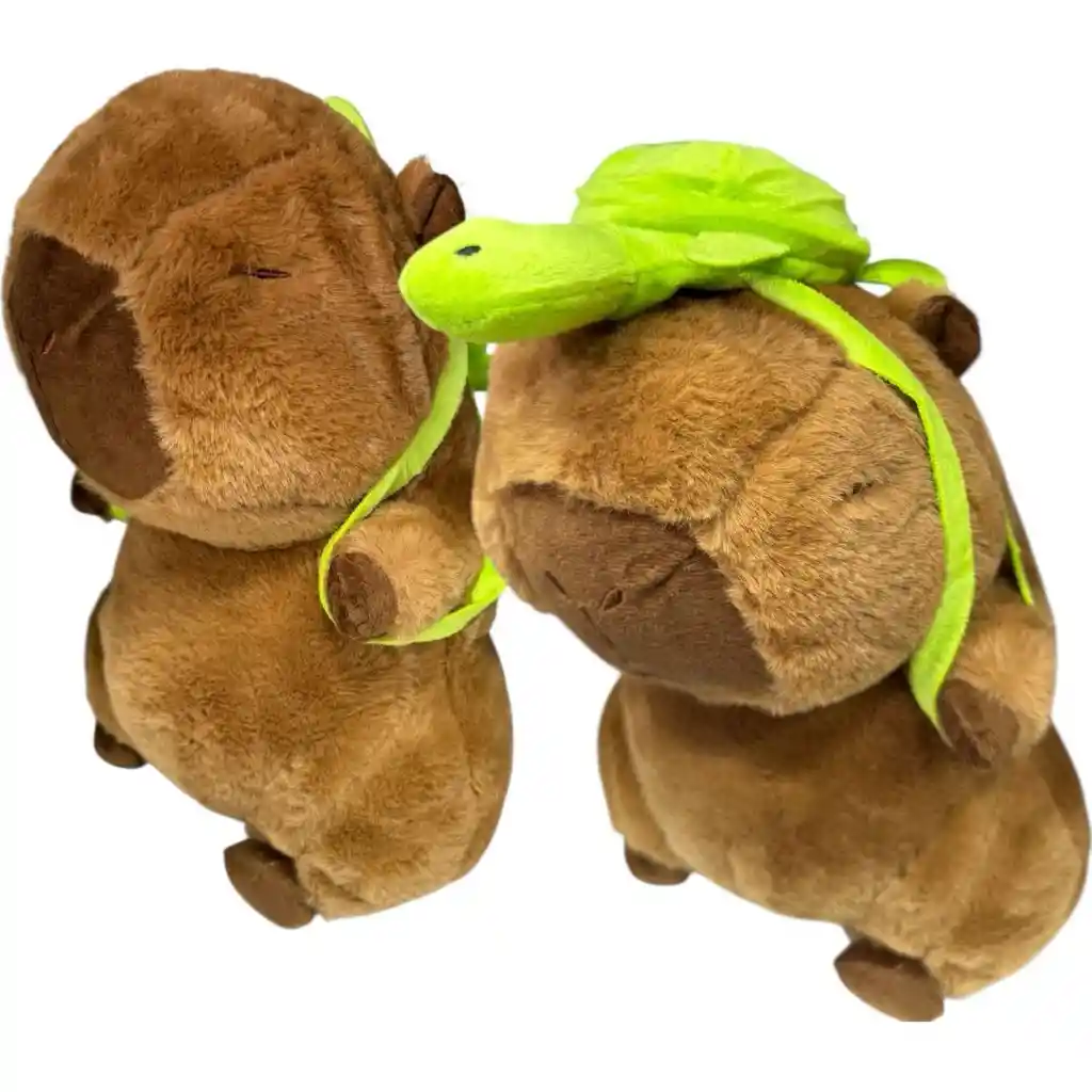 Peluche Capibara Con Mochila Grande 35cm Suave Tierno Muñeco