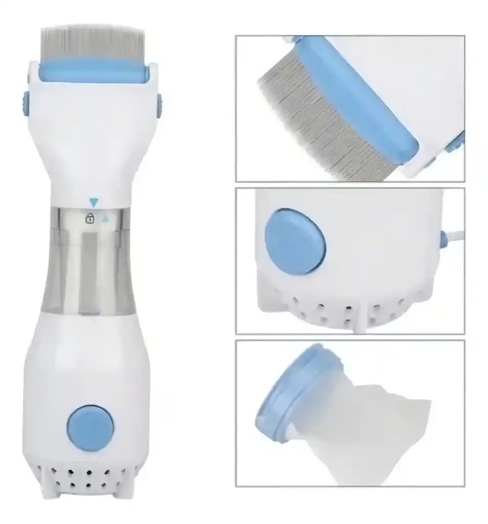 Peine Eléctrico Jorginstore Jrs-pio Aspiradora Dientes Acero Para Piojos