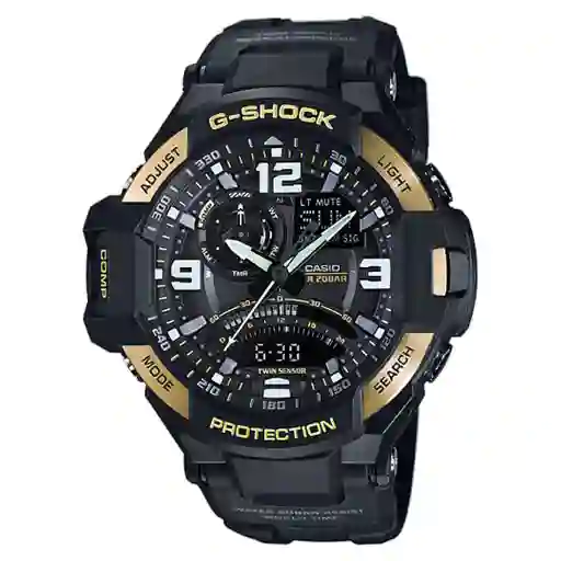 Reloj Casio H-shock Negro Con Dorado