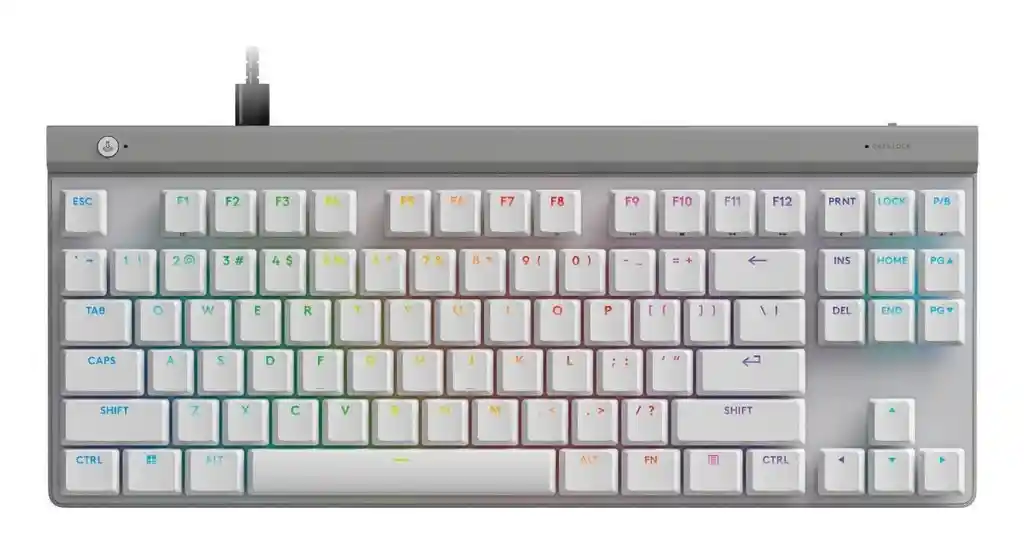 Logitech Gamer Teclado Mecanico G515 Blanco Rgb Con Cable