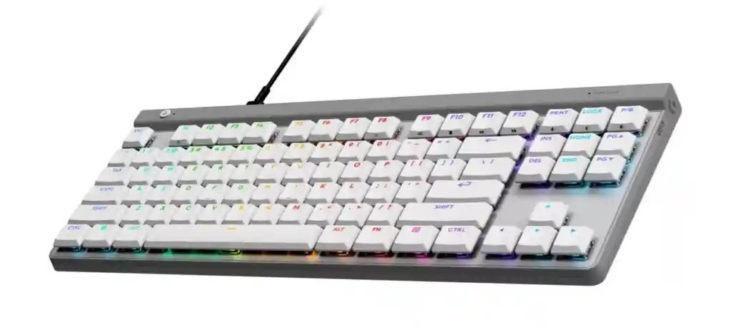 Logitech Gamer Teclado Mecanico G515 Blanco Rgb Con Cable