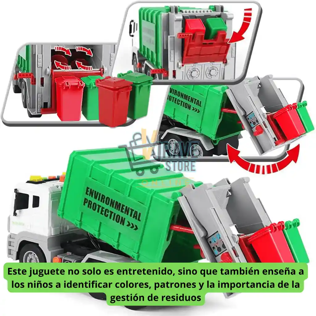 Carro De La Basura Con Sonido Y Luces