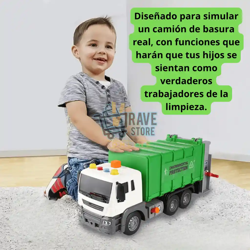 Carro De La Basura Con Sonido Y Luces