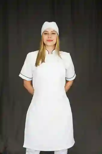 Delantal Peto Antifluido Unisex Blanco