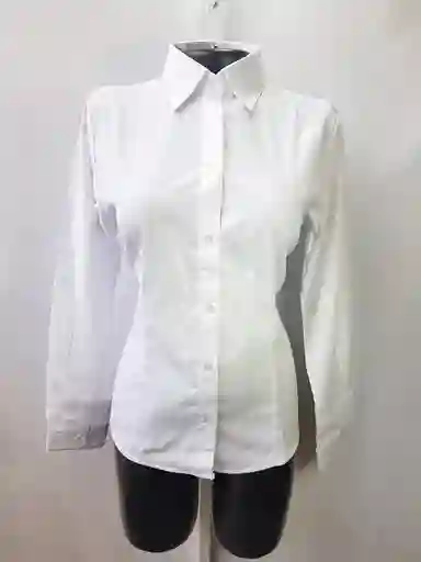 Camisa Oxford Dama Blanca. Tallas: Xs, S, M, L, Xl