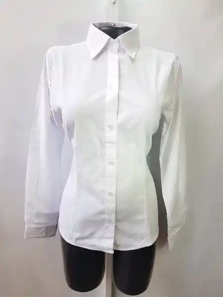 Camisa Oxford Dama Blanca. Tallas: Xs, S, M, L, Xl