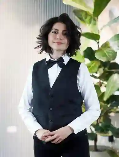 Chaleco Mesero Dama Negro. Tallas: Xs, S, M, L, Xl