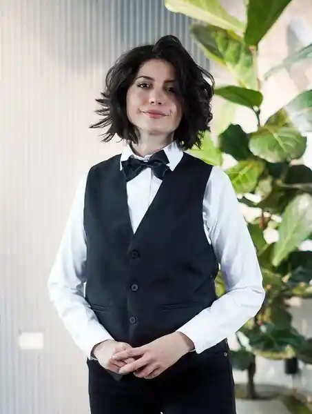 Chaleco Mesero Dama Negro. Tallas: Xs, S, M, L, Xl