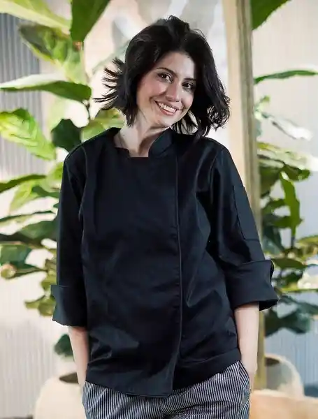 Chaqueta Chef Dama Negra. Tallas: Xs, S, M, L, Xl