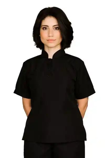 Camisa Antifluida Dama Negra. Tallas: Xs, S, M, L, Xl
