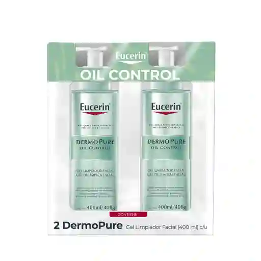 Eucerin Dermo Pure Oil Control Gel Limpiador Facial 2 Unidades / 400 Ml