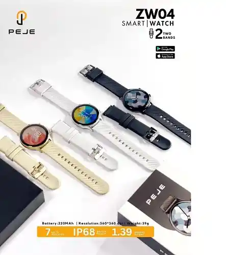 Smartwatch Peje Zw04 Display De 1.39 Sport Inteligente Ip68 Blanco Oro Nude Nude