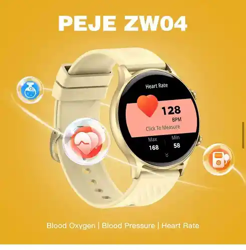 Smartwatch Peje Zw04 Display De 1.39 Sport Inteligente Ip68 Blanco Oro Nude Nude