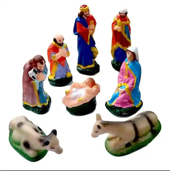 Pesebre Navidad Nacimiento De Jesús 12 Cm 8 Piezas