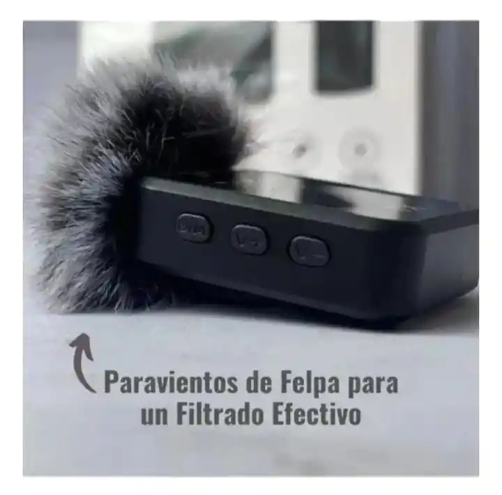 Micrófono Inalámbrico Solapa Profesional, Tipo C, Ios F15-2 - Negro