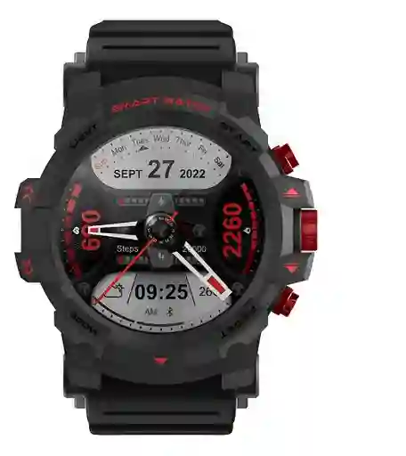 Smartwach G01c Peje 1.39' Circular Deporte Salud Ip68 Negro Negro Silicona Negro Negro