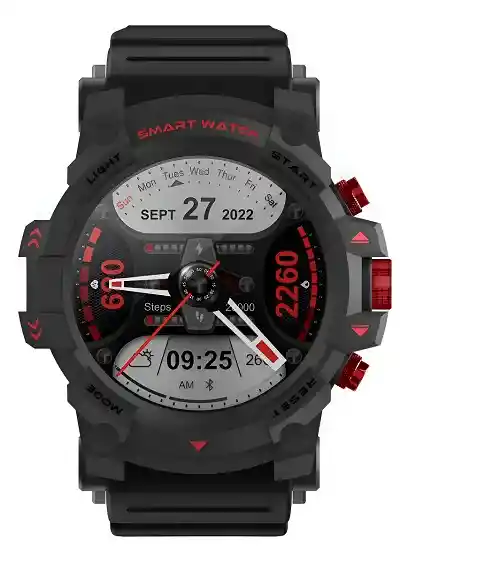 Smartwach G01c Peje 1.39' Circular Deporte Salud Ip68 Negro Negro Silicona Negro Negro