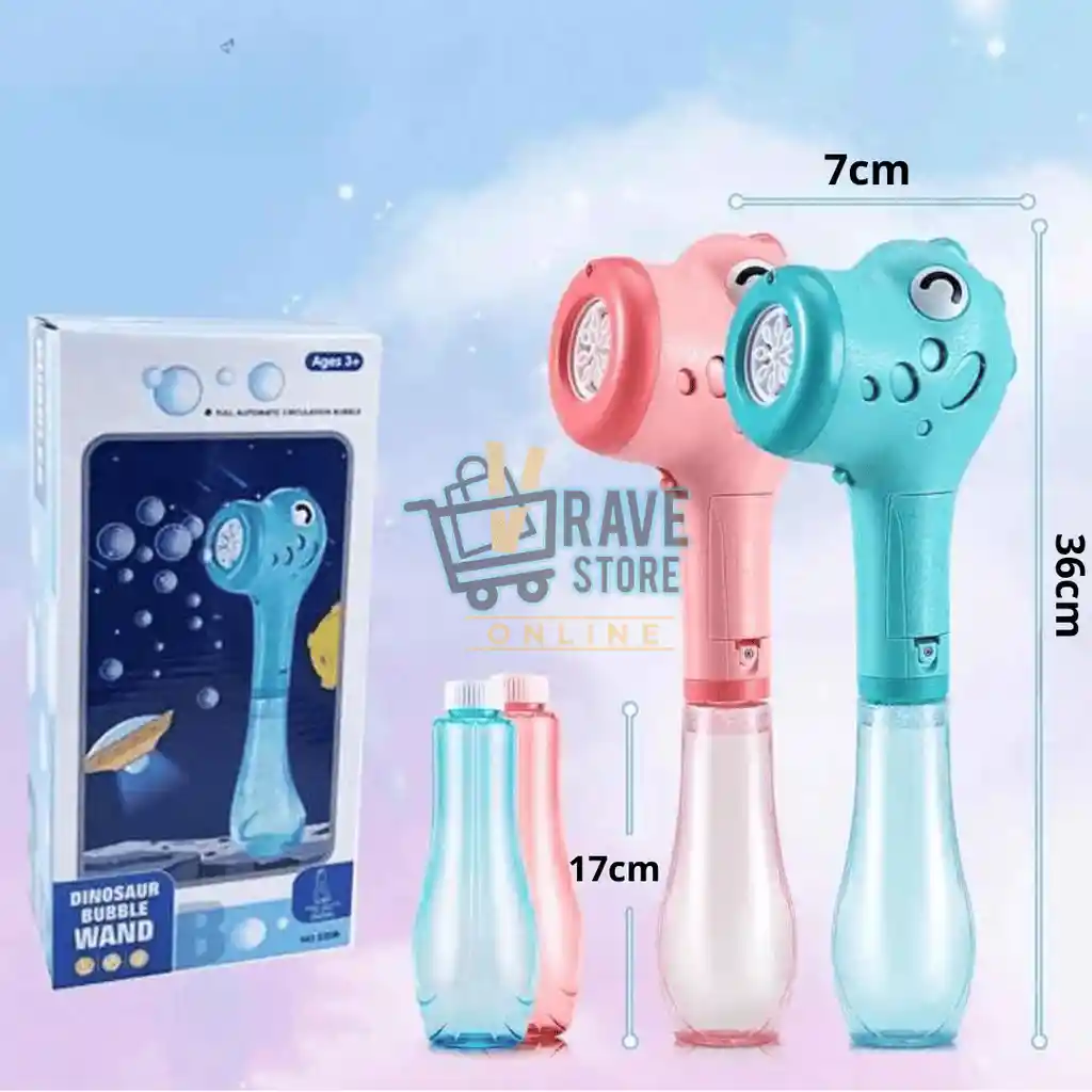 Dinosaurio Varitas De Burbujas - Diversión Sin Fugas