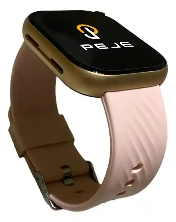 Smartwatch Peje Zw03 Amoled 2.13, Ip68, Deporte Salud, Rosa Mesh Rosa Negro Dorado