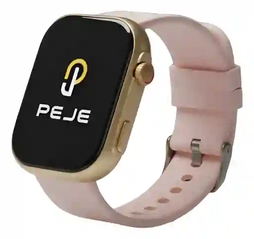 Smartwatch Peje Zw03 Amoled 2.13, Ip68, Deporte Salud, Rosa Mesh Rosa Negro Dorado