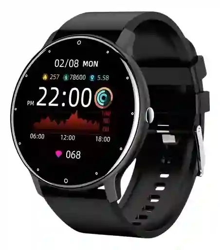 Smartwatch Inteligente Zw10 Amd Ip68 Modo Salud Deporte Peje Negro Metal