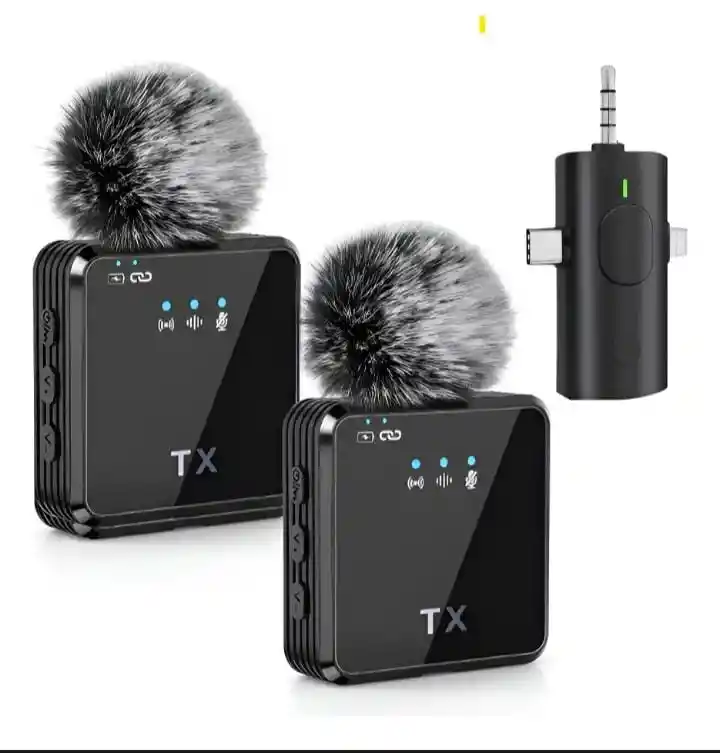 Micrófonos De Solapa Inalámbricos Para Celular Negro