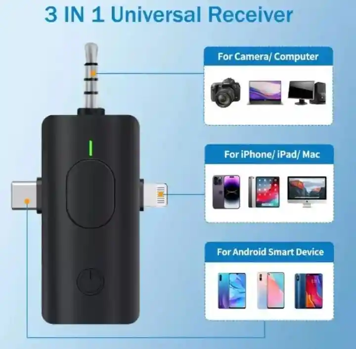 Micrófonos De Solapa Inalámbricos Para Celular Negro