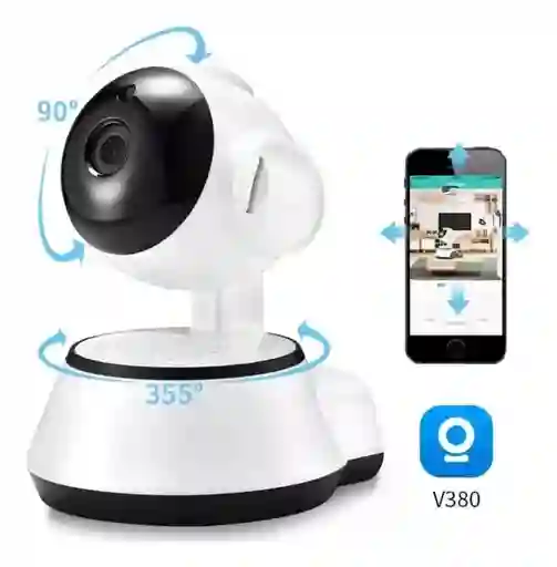 Camara Seguridad Wifi Q6 360° App V380 Ip Con Parlante Y Micrófono