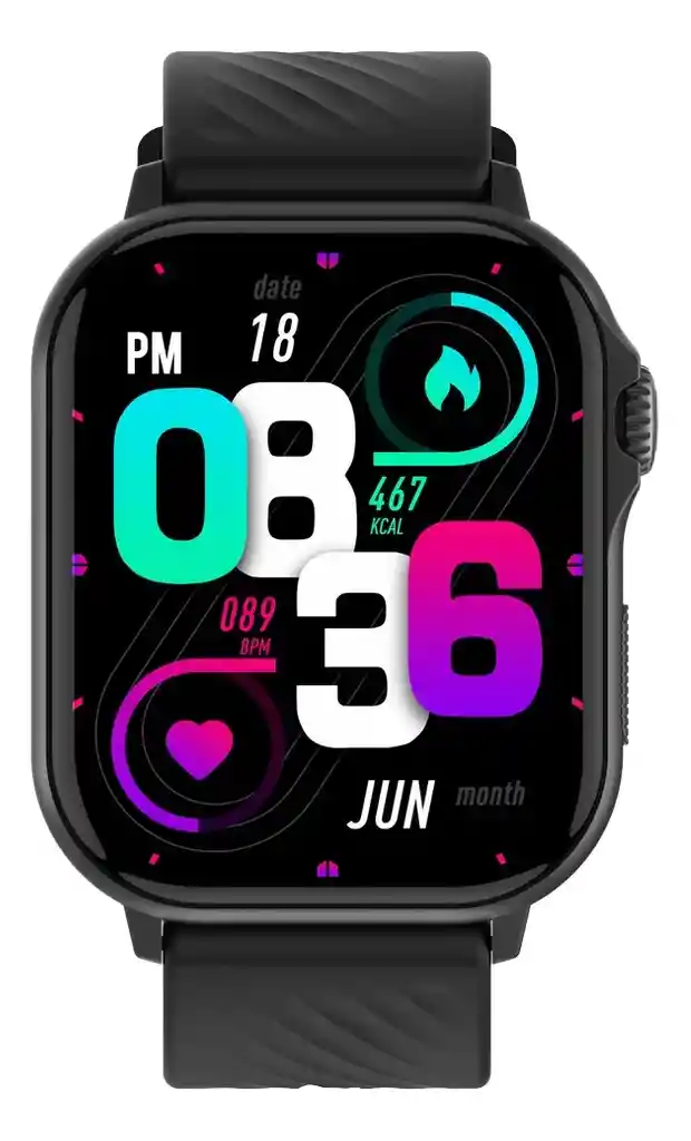 Smartwatch Peje G08 Amoled Deportivo Gps Salud Ip68 Salud Negro Mesh Negro Negro