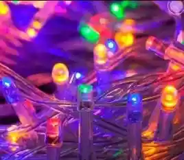 Luces De Navidad Luz Multicolor 100 Bombillos Aprox Lineal Cable Siliconado Extensión De Luz Decoración Navideña