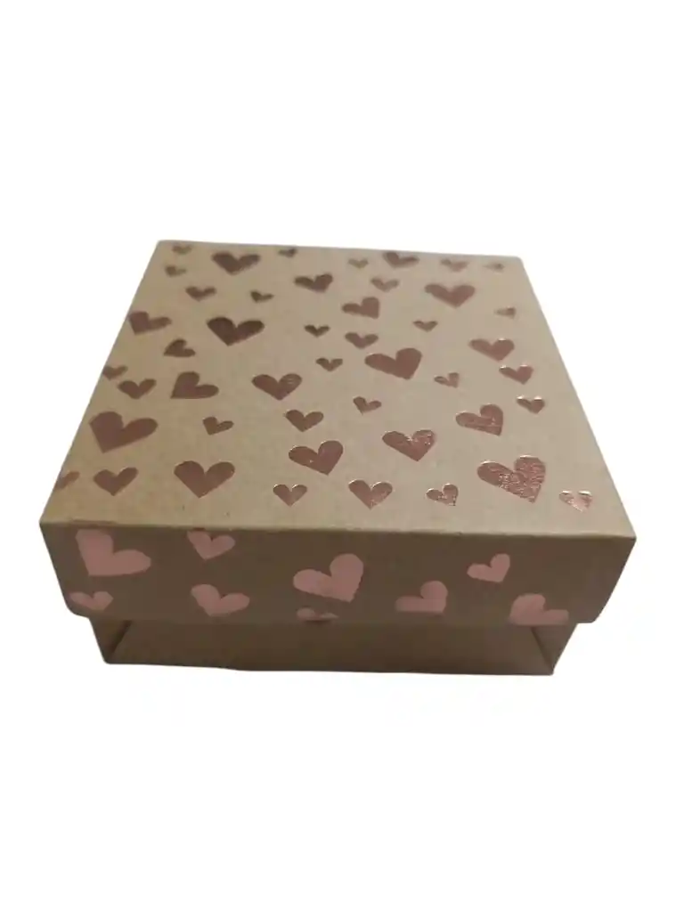 Caja De Cartón Corazones Para Regalo O Empaque 12x12 Cm